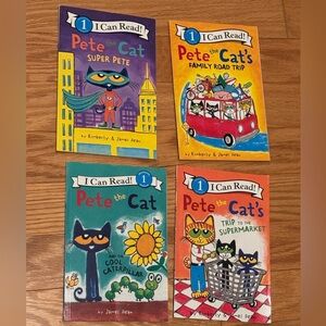 Pete the Cat 4 Book Set Level 1 Beginning Reading Guided Reading Levels I and J